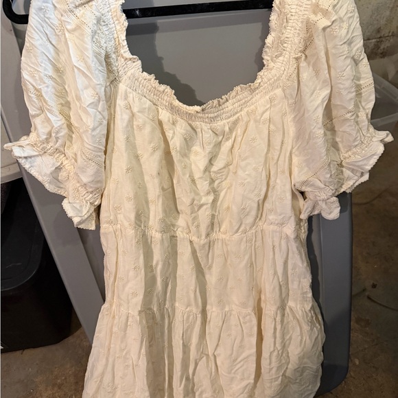 Old Navy Cream Smocked Mini Dress - Picture 3 of 3